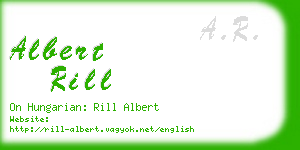 albert rill business card